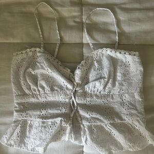 Wild Fable White Eyelet Camisole